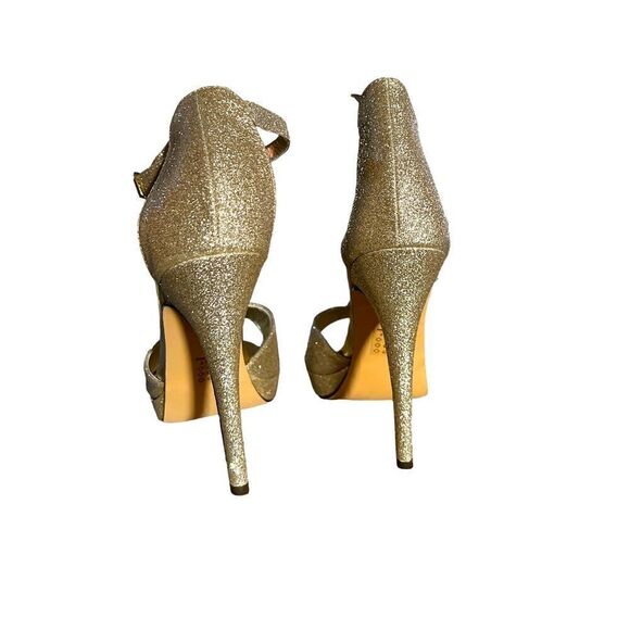 Michael Antonio gold Mary Jane platform heels size 7 - Picture 3 of 4